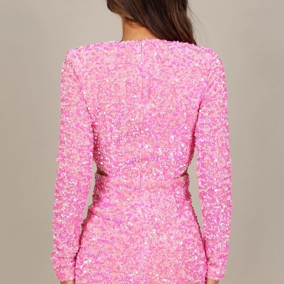 Petal & Pup Pink Sequin Mini Dress - Picture 7 of 10